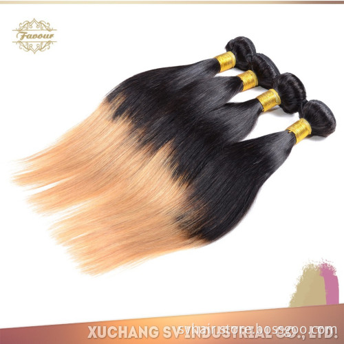 Shiny appearance and feel 6A unprocessed virgin peruvian silky straight ombre peruvian human hair extension
